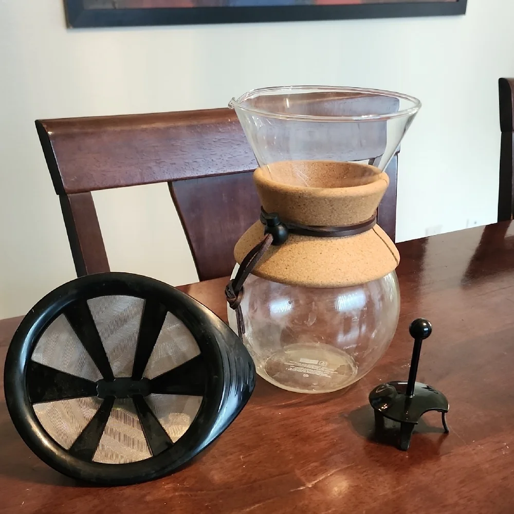 Bodum Glass Coffee Brewer with Cork and Black Accents - Picture 2 of 3